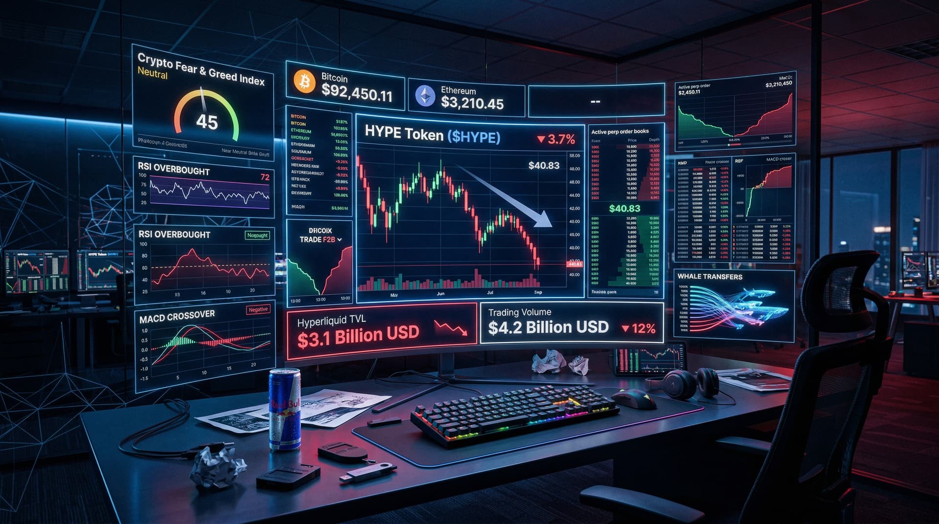 HYPE Token Drops 3.7% to $40.83 in Crypto Selloff