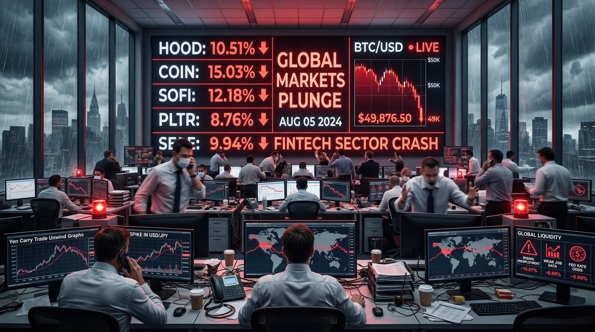 Fintech Stocks Plunge in August 5 Global Market Crash