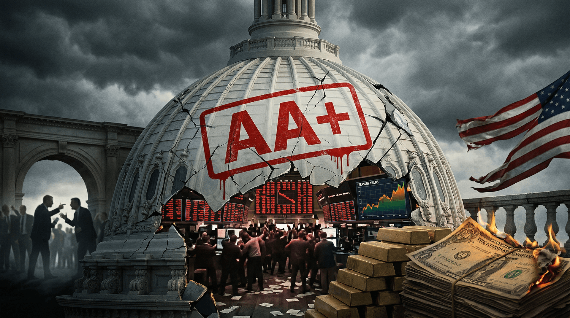 Fitch Downgrades US Credit Rating to AA+ Over Fiscal Woes
