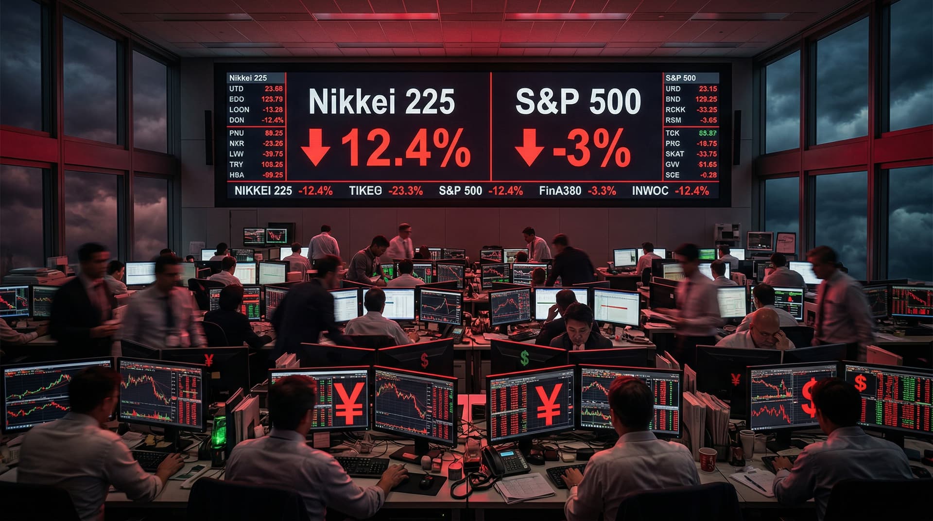 Global Stocks Plunge: Nikkei Crashes 12% in Worst Day Since 1987