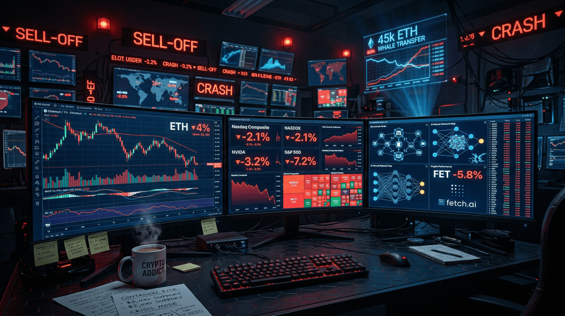 Ethereum Price Drops 4% to $2,193 Amid Stock Sell-Off Fears