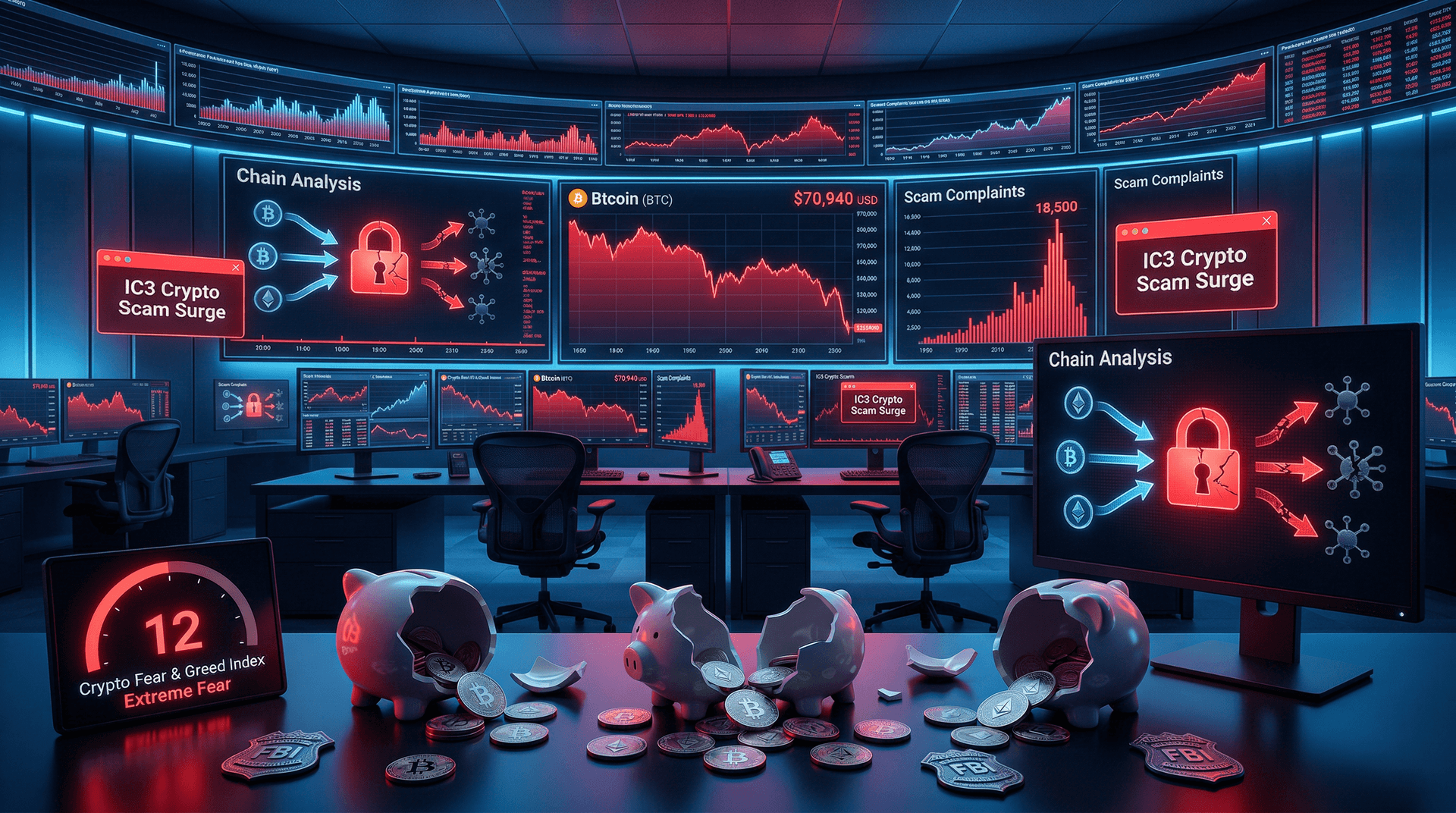 IC3 Crypto Scams Surge 280%: 18,500 Cases, $2.3B Losses