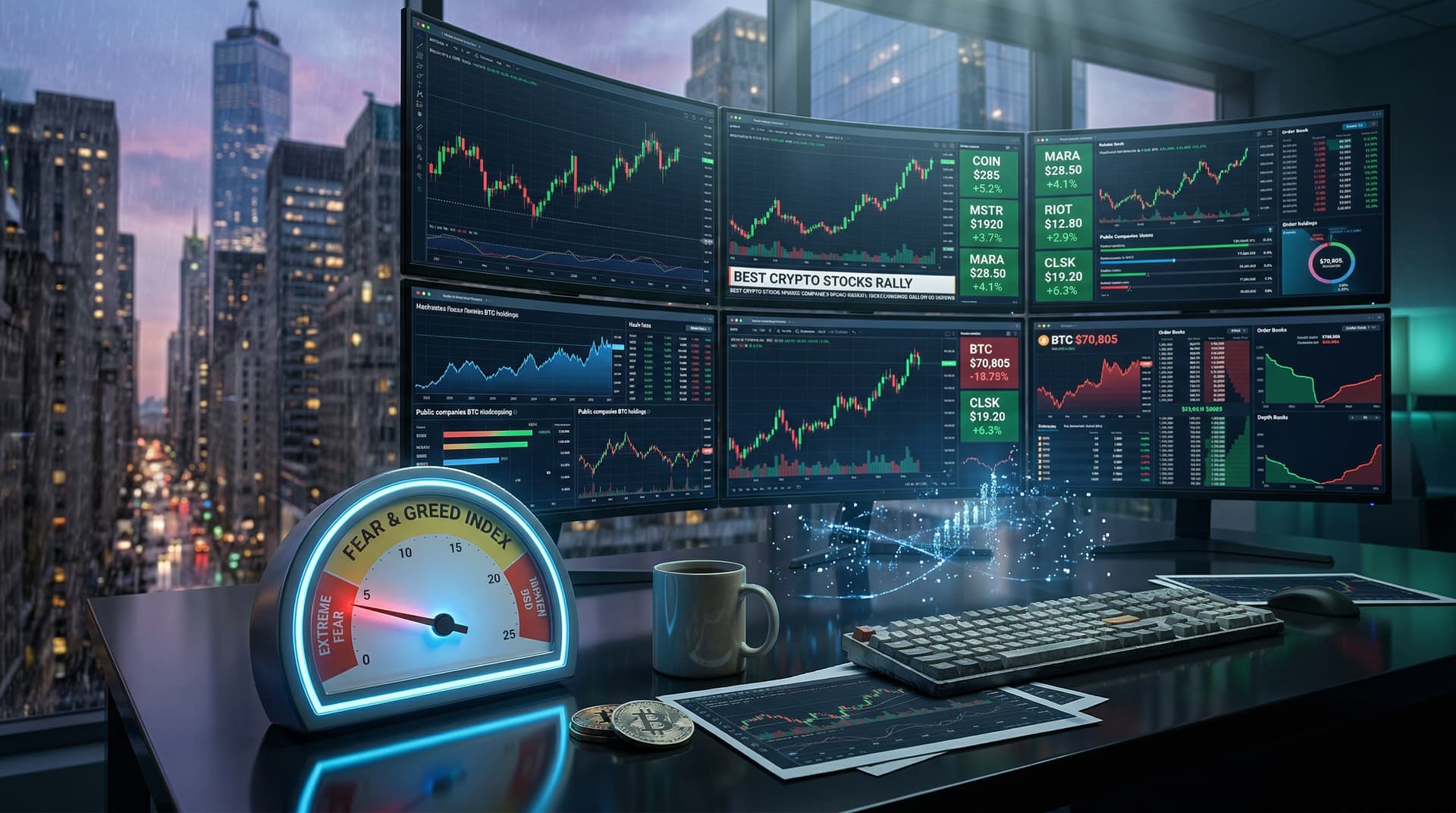 Best Cryptocurrency Stocks: Top 5 Up 6.3% as Fear Index Hits 12