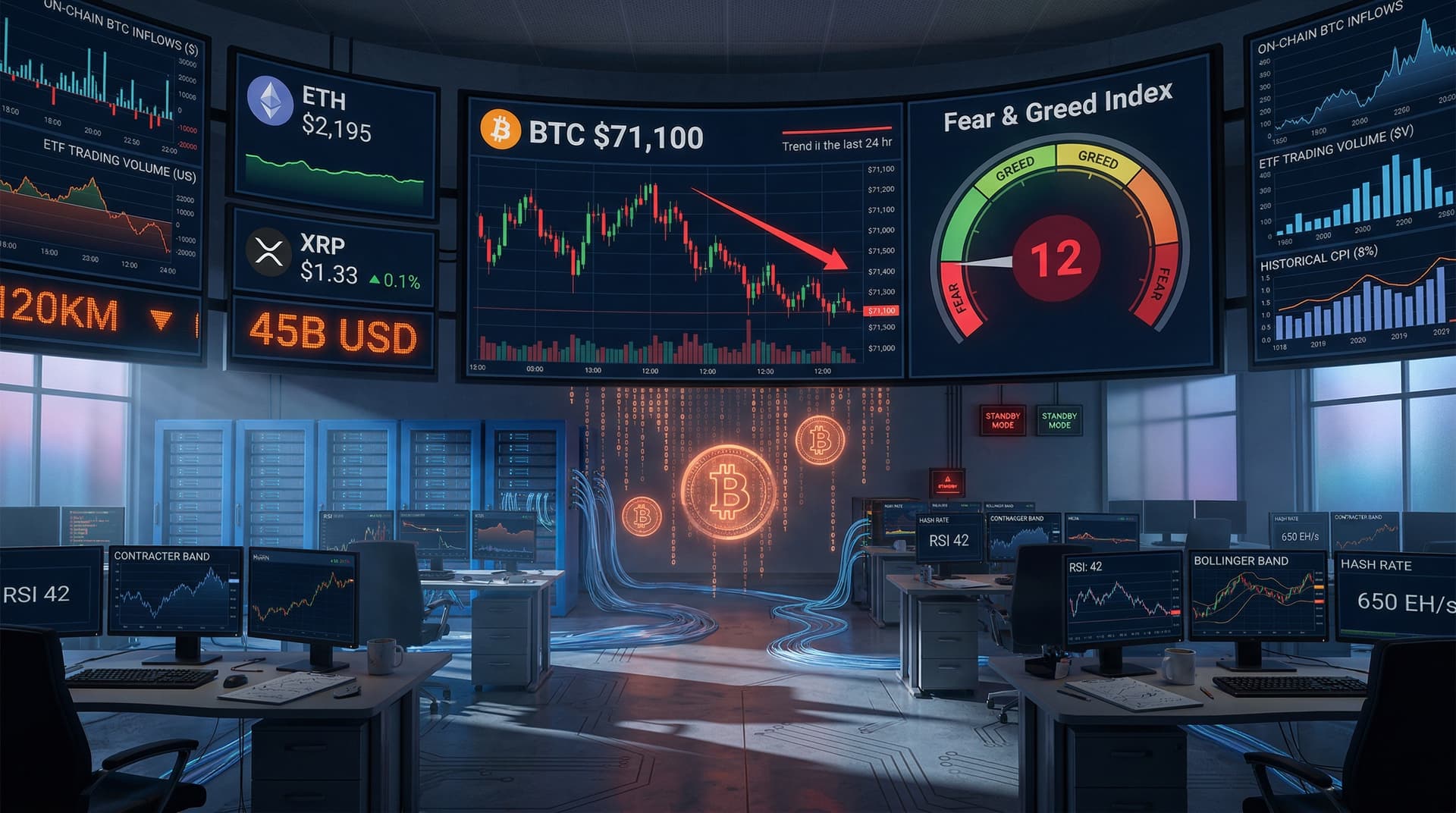 Bitcoin Price Holds $71,100 as Fear & Greed Plunges to 12