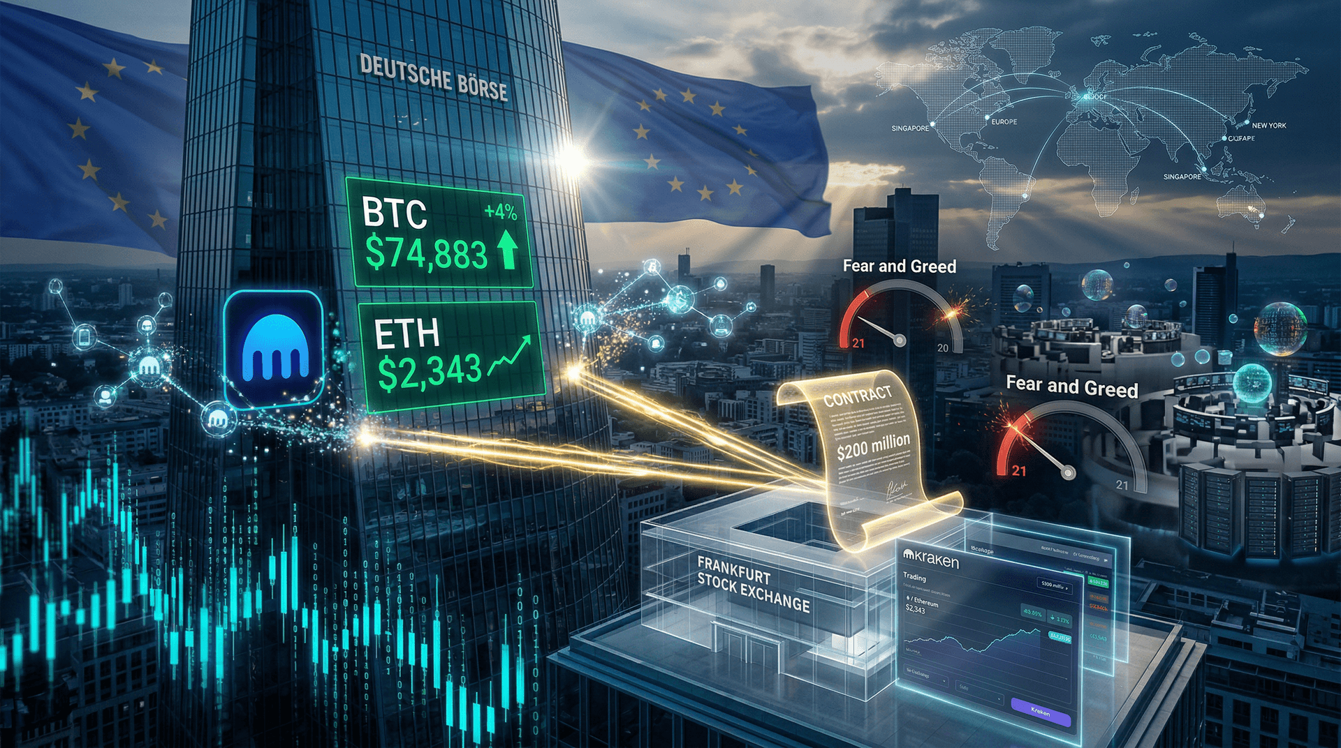 Deutsche Börse Kraken Investment: $200M Secures 1.5% Stake at $13.3B Valuation