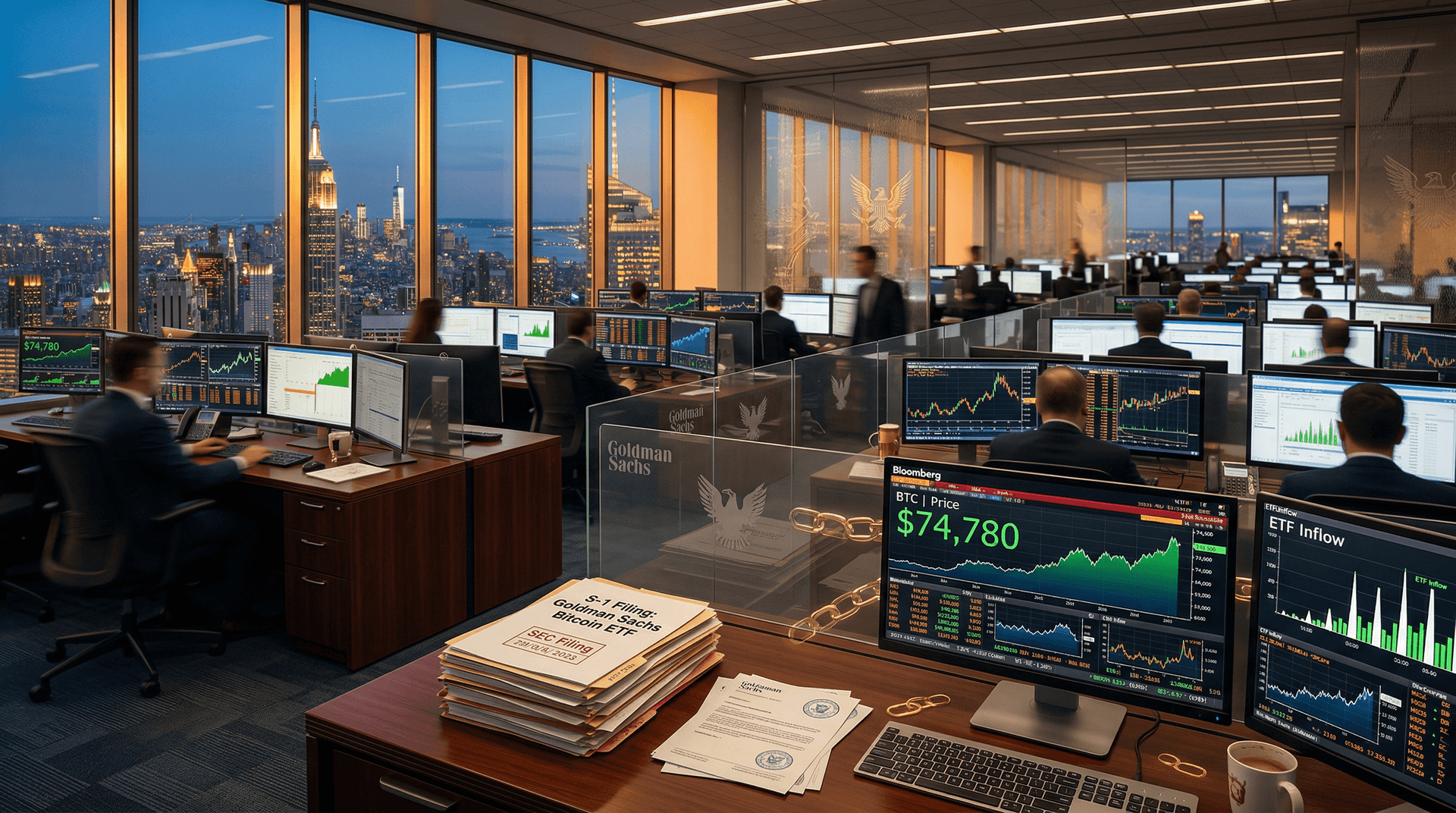 Goldman Sachs Files Bitcoin ETF S-1 With SEC as BTC Hits $74,780