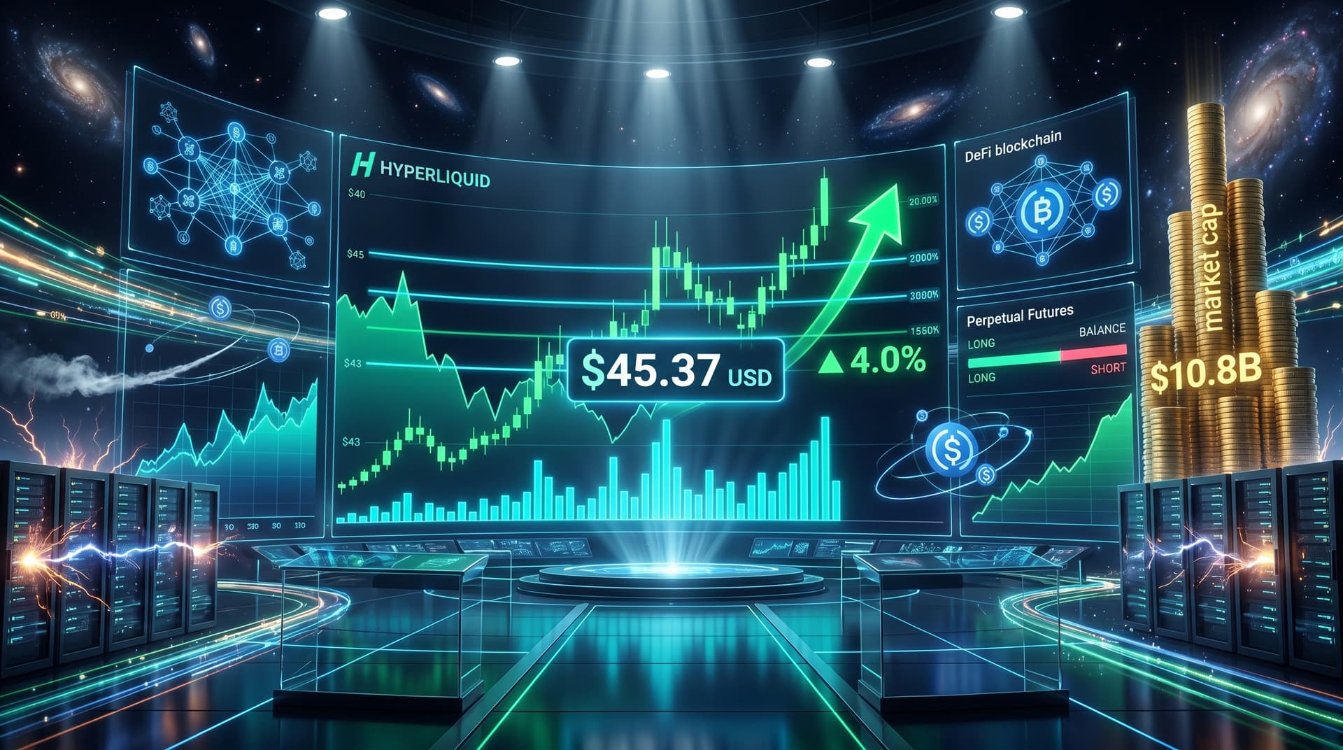 Hyperliquid HYPE Surges 4% to $45.37 on DeFi Rebound