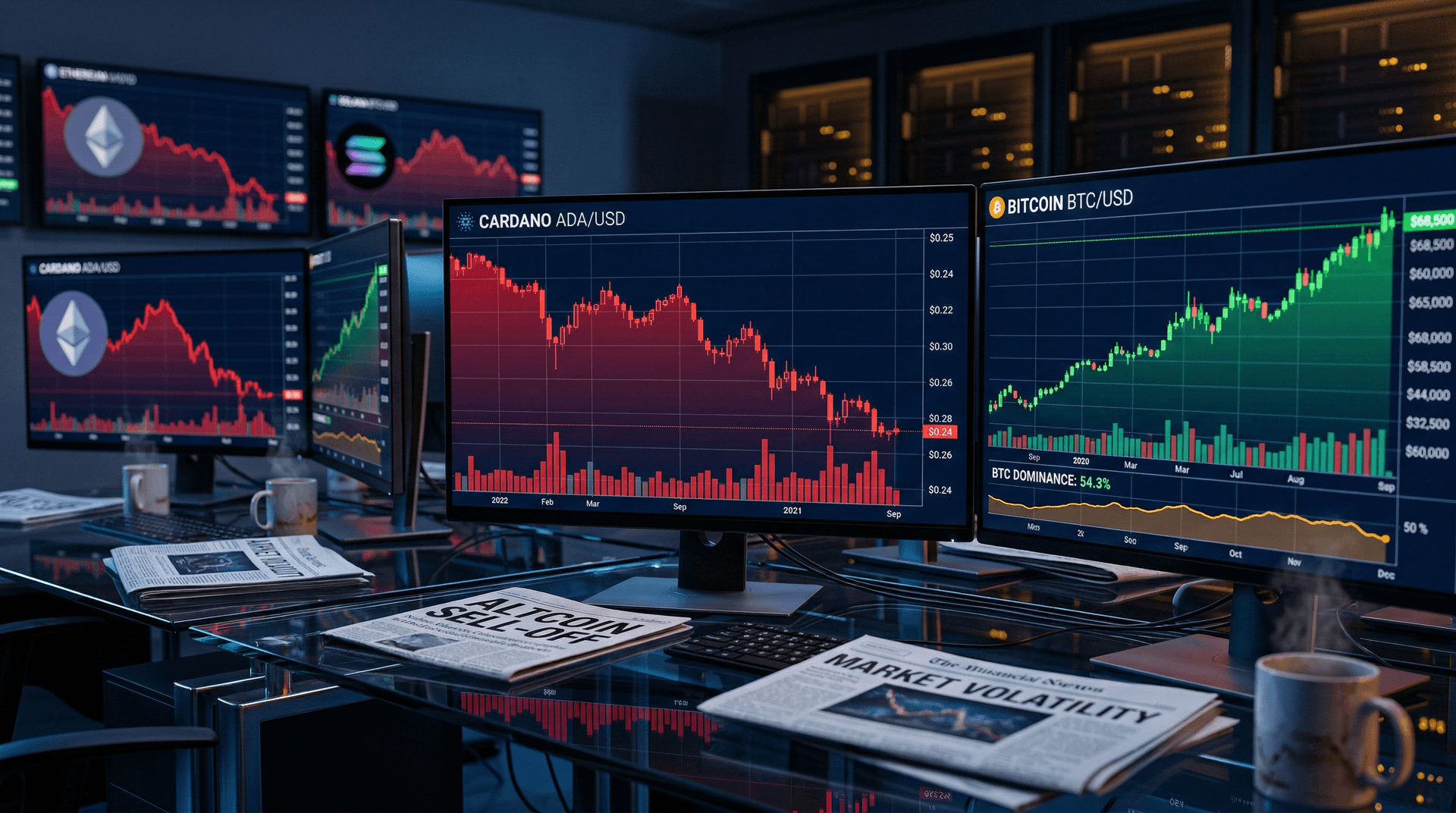 Cardano (ADA) Drops 3.6% to $0.24 Amid Altcoin Sell-Off